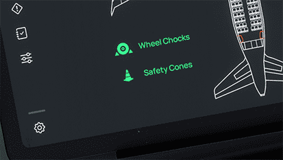 EFB Ground Buttons for Chocks and Cones EFB Ground Buttons for Chocks and Cones