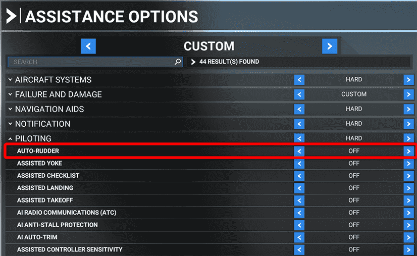 MSFS Assistance Options MSFS Assistance Options