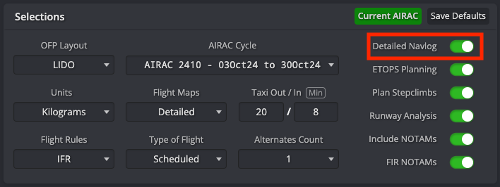 OFP Settings