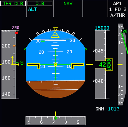 Aircraft shortly before reaching VS speed Aircraft shortly before reaching S-speed
