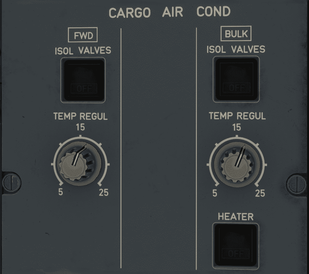 Cargo Air Conditioning Panel Cargo Air Conditioning Panel