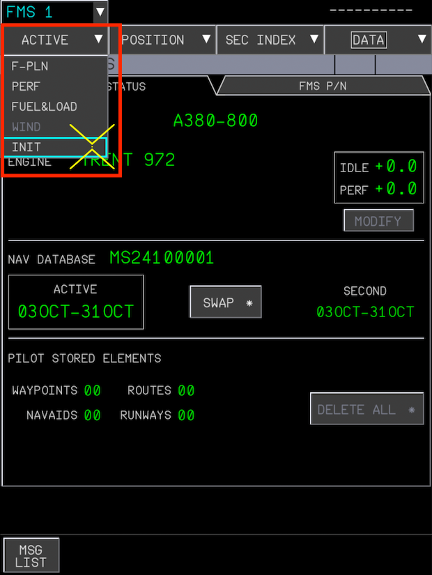 FMS STATUS PAGE