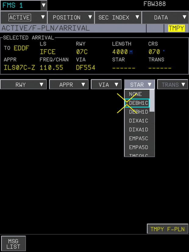 TMPY FPLN ARRIVAL ENTERED