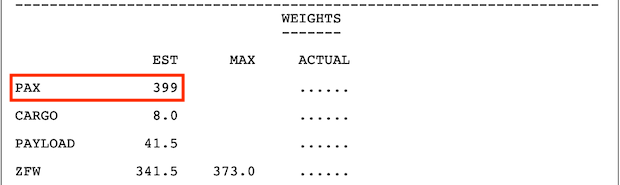 EFB WEIGHTS